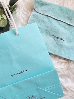 Tiffany&Co. Long Wallet Dustbag+Paper Bag Bundle